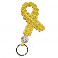 Hand Painted Angel Pediatric Cancer Awareness Ribbon Paracord Keychain Pediatric Cancer Awareness Pediatric Cancer Cancer Awareness Ribbon