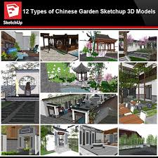 Sketchup Architecture 3d Projects 12 Types Of Chinese Garden Sketchup 3d Models Download Autocad Blocks Drawings Details 3d Psd Architecture Architecture Details Corbusier Architecture