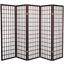 Find the best selling screens & room dividers on ebay. Amazon Com Oriental Furniture 5 Ft Tall Window Pane Shoji Screen Walnut 5 Panels Furniture Decor