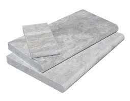 This stone is especially good for building stone,countertops, sinks, monuments, pool coping, sills, ornamental stone, interior, exterr and other design projects. Silver Travertine Pool Coping Icon Tile