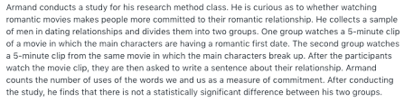 New research suggests it might just be bunny photos. Solved Armand Conducts A Study For His Research Method Chegg Com