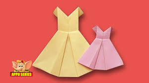 Origami How To Make A Pretty Dress Origami Dress Paper Dress Dress Card