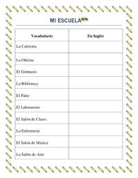 Spanish Parts Of The School Vocabuary List La Escuela From La Senora H On Teachersnotebook Com Classroom Commands Spanish Classroom Fun Classroom Activities