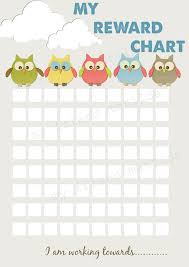 owl reward chart for potty training chores or earning a