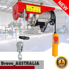 Electric Hoist Winch 125kg 250kg Garage Overhead Ceiling Rope Lift Crane 510w Hoist Winch Electric Winch