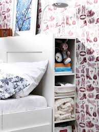 Brimnes Headboard With Storage Compartment White Queen Ikea Headboard Storage Flat Pack Furniture Bedroom Furniture Beds