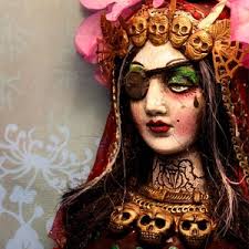 Buy Lila Day of the Dead Red Roses Tattoo Style Trendy Print by Renee L.  Lavoie Online in India