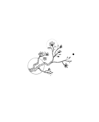 Black And White Cherry Blossom Clip Art Cherry Blossom Doodle Art Flowers Inspirational Tattoos Custom Tattoo Design