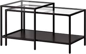 Ikea vittsjo coffee tablearchives included: Amazon Com Ikea Vittsjo Nesting Tables Set Of 2 Black Brown Glass Furniture Decor