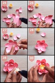 In these page, we also have variety of images available. How To Make Lotus Flower With Paper Little Ladoo Crafts Paper Flowers Craft Paper Lotus Paper Flower Tutorial