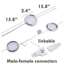 Wireless Under Cabinet Lighting Dimmable Led Puck Lights Kit Hardwired Lvyinyin Online