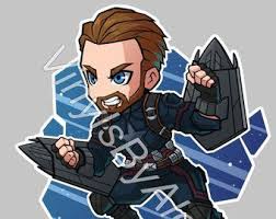 Infinity War Captain America Steve Rogers Vinyl Decal 4 00 Free Shipping Chibi Marvel Marvel Cartoons Avengers Cartoon