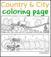 City And Country Coloring Page Coloring Pages Free Kids Coloring Pages City Vs Country