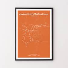 Your Epic Ride Visualised As A Custom Strava Poster The English Cyclist Cycling Posters Map Poster Cycling Artwork