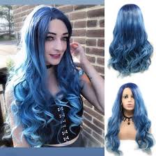 How to grow hair long ebook natural hair styles short hair styles baking soda shampoo teeth care skin tag warts tips belleza. Rainahair Dark Blue Ombre Blue Lace Front Wig With White Hair Tips Long Body Wave Synthetic Wigs For Women Cosplay Makeup Party 24 Mermaid Blue Wig Blue Ombre Blue Amazon Co Uk Beauty