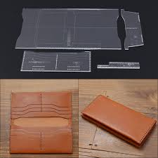 All our patterns come with step by step tutorial videos and instructional files. Donyamy 1 Set Diy Leather Craft Acrylic Long Wallet Purse Pattern Template Stencil Leathercraft Tool Sets Aliexpress