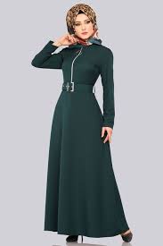 Modaselvim Elbise Fermuar Detay Kemerli Elbise 1011bgs354 Zumrut Kadin Giyim Elbise Elbiseler