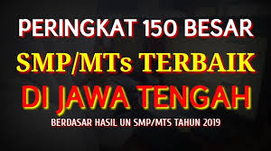 Check spelling or type a new query. Peringkat 150 Besar Smp Mts Terbaik Di Jawa Tengah Berdasarkan Hasil Un 2019 Youtube