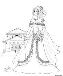 Gloomy castle with open doors. Princess And Her Castle Coloring Pages Printable