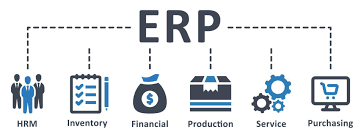 ERP icon - vector illustration . ERP, enterprise, resource, planning,  inventory, financial, hrm, production, service, purchasing, infographic,  template, concept, banner, pictogram, icon set, icons . 13079496 Vector Art  at Vecteezy