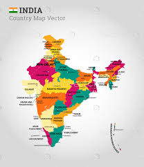 Detailed Map Of India Vector Illustration Download Graphics Vectors India Map Detailed Map Map