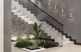 Modern Luxury Indoor Garden Design Riyadh Saudi Arabia Cas Stairs Design Modern Stairway Design Luxury Staircase