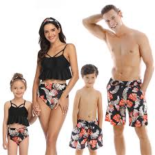 Premium men's & boys swimming trunks, board shorts, bathing suits, shirts, dad & son twinning beachwear. Family Matching Swimwear Floral Printed Matching Swimsuit Mom Daughter Dad And Son Swimming Trunks Family Look Matching Family Outfits Aliexpress