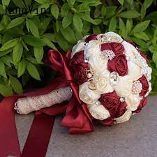 Maybe you would like to learn more about one of these? Janevini Luxury Crystal Wedding Bouquet For Bride Satin Rose Bridal Bouquet Shiny Rhinestone Pearls Burgundy Gray Red Flowers Bridal Bouquet Wedding Bouquetpearls Wedding Bouquet Aliexpress