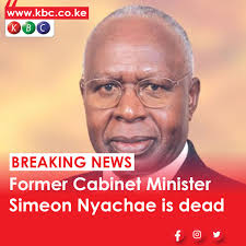 Find the latest news in politics, business, entertainment, sports, live radio and tv. Kbc Channel1 News On Twitter Breaking News Former Cabinet Minister Simeon Nyachae Is Dead