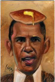 38 Paintings of President Barack Obama With Pancakes On His Head by Dan  Lacey The Painter of Pancakes