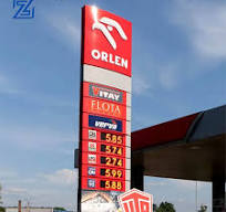 Waterproof Backlit LED Digital Sign for Gas Stations Buildings Shops & Offices-Advertising Sign Board with Hanging Frame