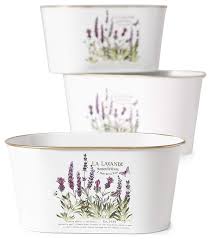 Now they can be found everywhere from a mantel to a front stoop with the uptick in farmhouse style. French Country Style Planters Set Of 3 White Zinc 10 1 4 9 And 7 3 4 Inches Farmhouse Outdoor Pots And Planters By Whole House Worlds Houzz