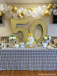 Wedding anniversary party theme ideas. 50th Wedding Anniversary Party Ideas Dimples And Tangles