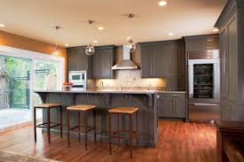 See more kitchen colour ideas. Pair Gray Cabinets With Warm Colors And Materials Gray Can Appear Austere And Cold Compared To Other C Grey Painted Kitchen Grey Kitchen Teal Kitchen Cabinets