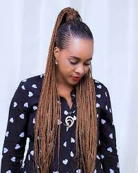 These ghana braids styles will help you to look fashionable, gorgeous and trendy in any event or occasion you find see more: Stunningly Cute Ghanaian Braids Styles Wedding Digest Naija Blog African Hair Braid African Hair Braiding Styles African Hairstyles African Braids Hairstyles