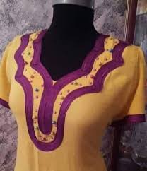 اسماء للازياء والقنادر الجزائرية موديل جديد لقندورة شاش منزلية بالسفيفة و Salwar Neck Designs Necklines For Dresses Dress Neck Designs