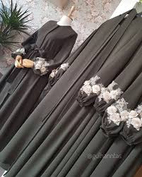 Abaya Gamis Hitam Mode Abaya Pakaian Wanita Bunga Abayas