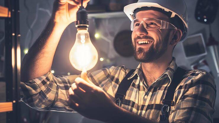 Electrician at electrical switchboard — Progress Village FL
