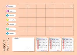 Calendar For Fourth Quarter Of 2020 Year With Weekly Planner