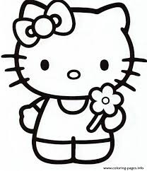 Free hello kitty coloring pages for you to color online, or print out and use crayons, markers, and paints. Girly Hello Kitty E981 Coloring Pages Printable