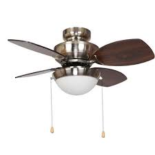 Outdoor polished nickel ceiling fan by hampton bay. Fantasia Kompact Combi 28 Brushed Nickel Ceiling Fan Light 115557