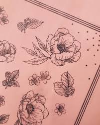 Beautiful pattern with nice hand drawn watercolor roses. Hand Carved Block For Bandana Design Floral Bandana Design By Method Of Block Printing Prints Bandana Design Linocut