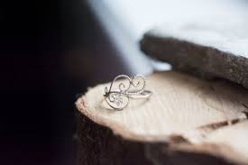Swirly Elvish Engagement Ring In Sterling Silver With Zirconia Unique Curlicue Filigree Elf Elven Alternative Dainty Engagement Rings Rings Elven Jewelry