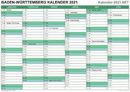 Inzidenzwerte und neuinfektionen in bw sinken weiter. Kalender 2021 Baden Wurttemberg