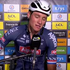 If this interview with Mathieu Van der Poel after his Le Tour de France win  doesn't put a lump in your throat, not much will... 😢 | Velon CC | Facebook