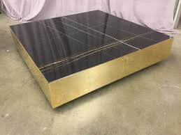 Modrest pyrite modern glass coffee table by vig furniture inc. Coffee Table Black Marble Gold Plated Steel Base Square High End Warehouse Black Gold Coffee Table Table 47 47 10 H Marble Gold Plated 2000 S Modern Universal Studios Property Department