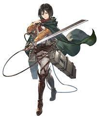 Mikasa Character Art From Granblue Fantasy Attack On Titan Anime Attack On Titan Fanart Attack On Titan Season