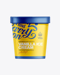 16oz Ice Cream Container Mock Up In Pot Tub Mockups On Yellow Images Object Mockups