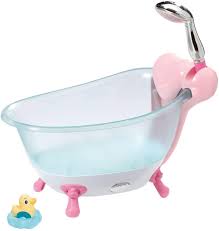 Fill the tub with about 3 inches of water that feels warm, but not hot, to the inside of your wrist. Zapf Creation 824610 Baby Born Bathtub For Doll Multi Coloured One Size 43 Cm Colourful Amazon De Toys Games