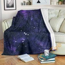 We also print images and logos !! Dark Purple Galaxy Outer Space Premium Fleece Blanket